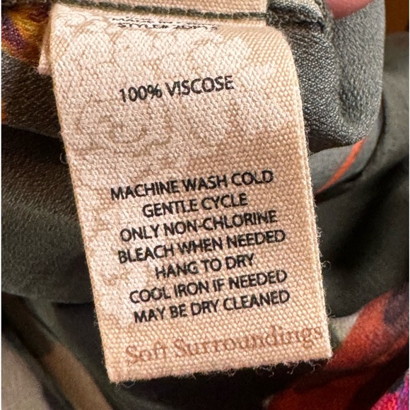 Soft Surroundings Provincia Green Floral 1/4 Sleeve Maxi Women's Dress Medium - Picture 10 of 10